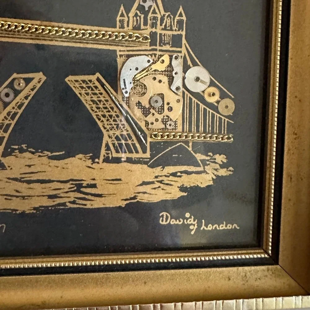 1983 David of London Gold Frame Tower Bridge Watch parts‎ Horological Montage